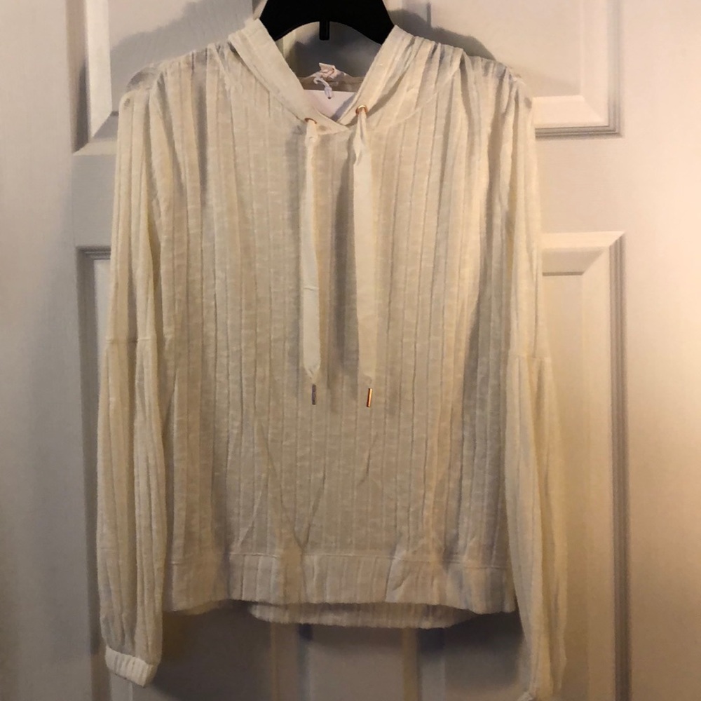 Ivory Hooded Top